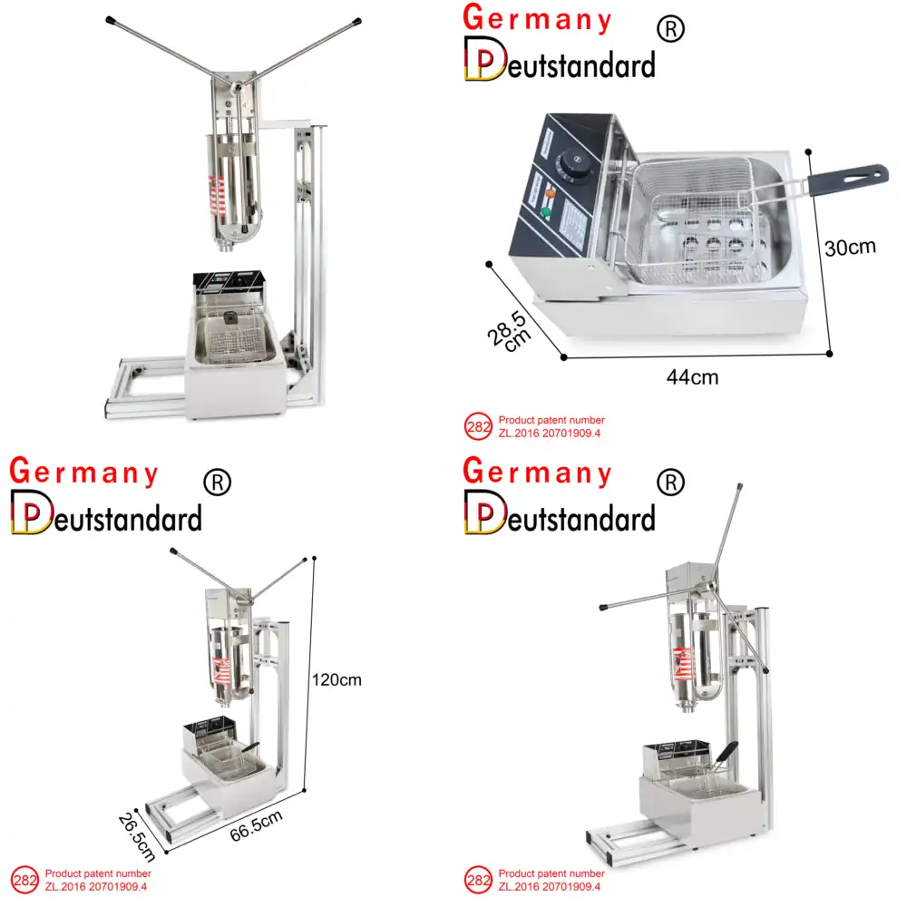 Electric Churro Maker Machine - 6L 스테인리스 스틸 전기 딥 프라이어
