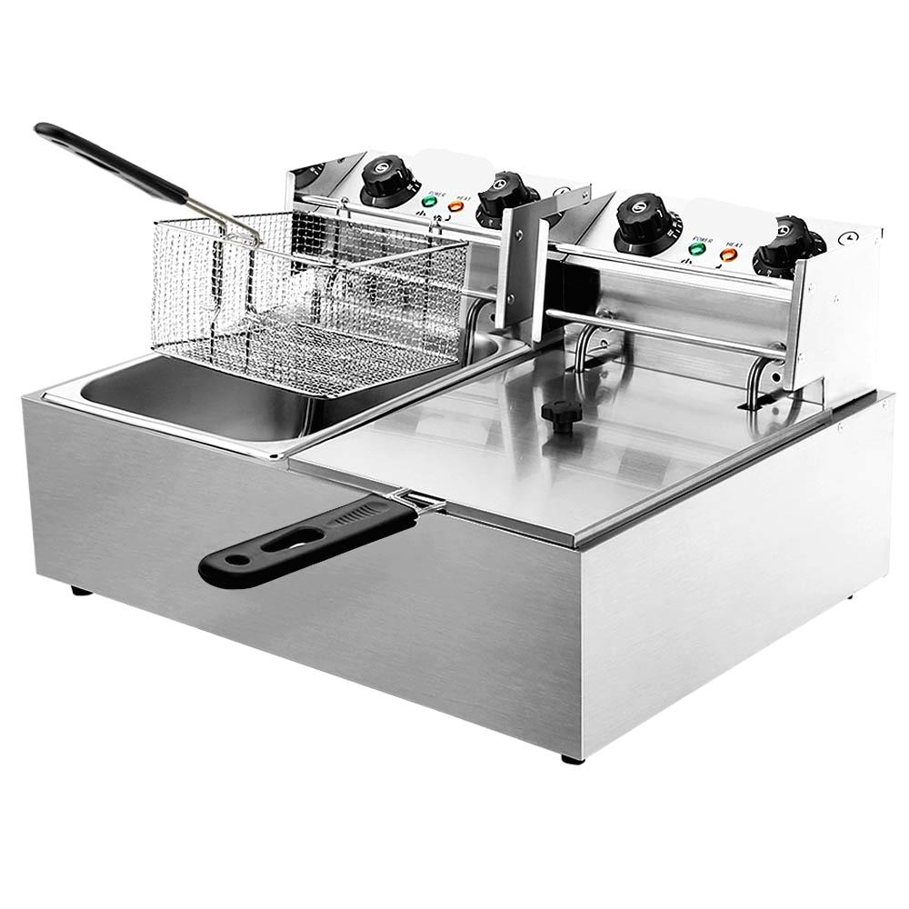 Fryer Basket Commercial Stainless - 20L 전기 상업용 딥 프라이어, 더블