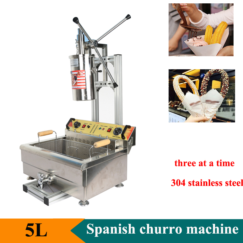 Electric Churro Maker Machine - 5L 전문 츄러스 메이커 기계 스페인어