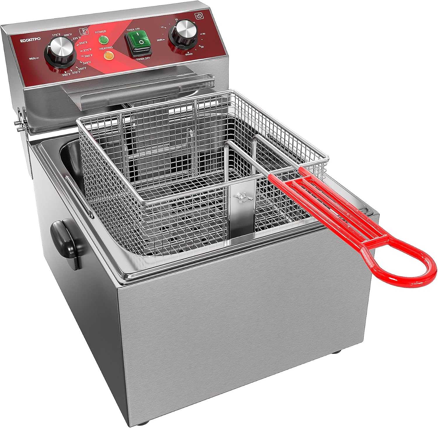 Countertop Deep Fryer With Timer - 전기 딥 프라이어, 싱글 탱크 딥