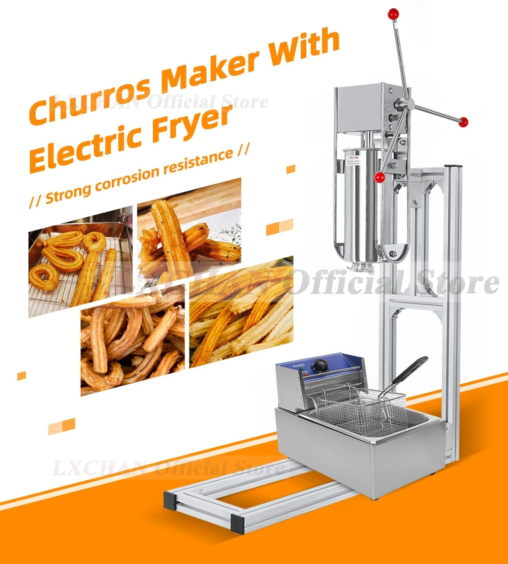 Electric Churro Maker Machine - 5L 스페인 추로스 메이커 키너베리/지지 과일/라틴