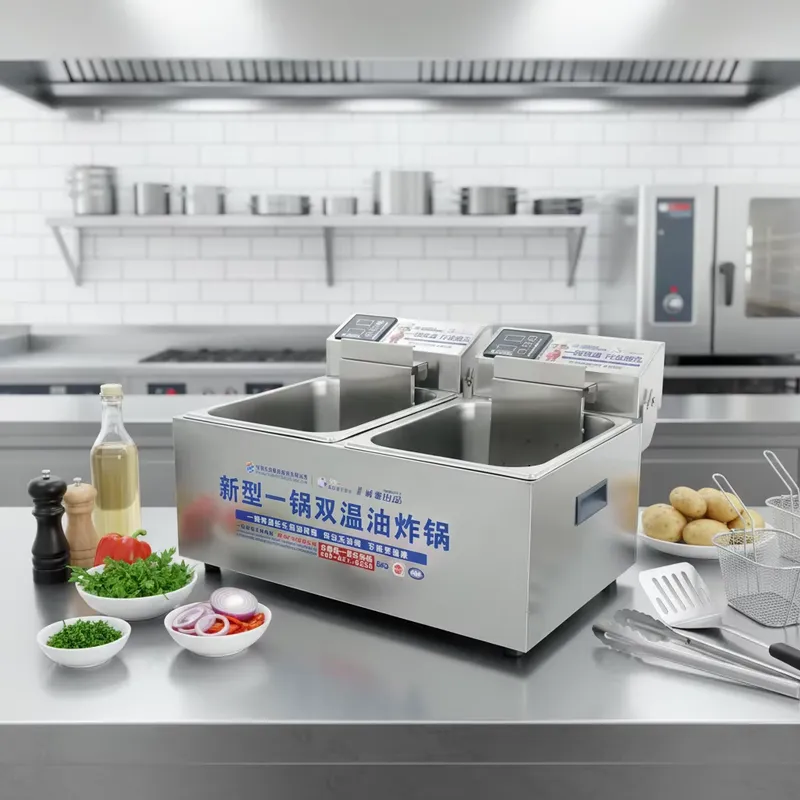 Commercial Deep Fryer Double Tank 12L - 2026년형 신제품, 고품질, 상업용 전기 딥