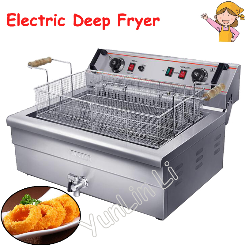 Electric Fryer Commercial 20L - 상업용 전기 프라이어, 단일 탱크 프라이어,