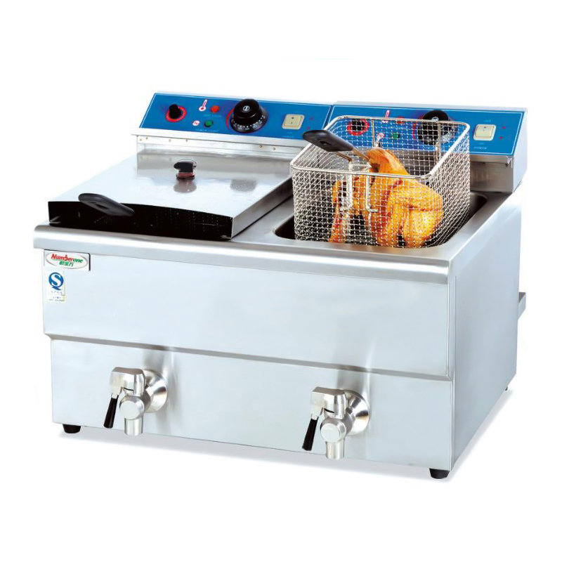 Commercial Deep Fryer Double Tank 12L - 이중 탱크 전기 딥 프라이어 프로페셔널