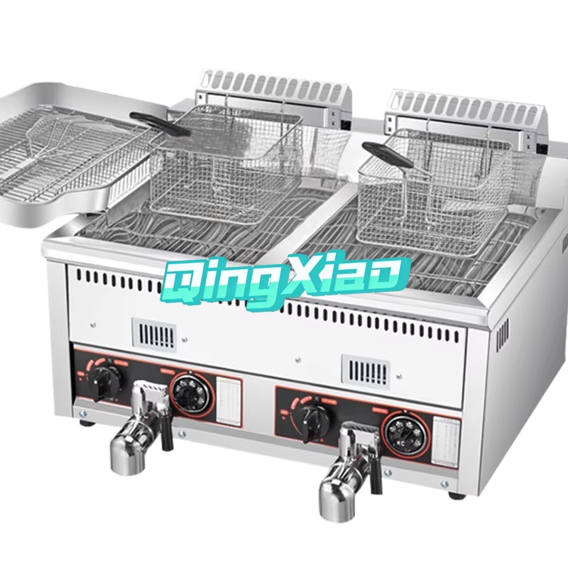Commercial Gas Deep Fryer Propane - 12L+12L 핫세일 감자칩 치킨 튀김기 상업용