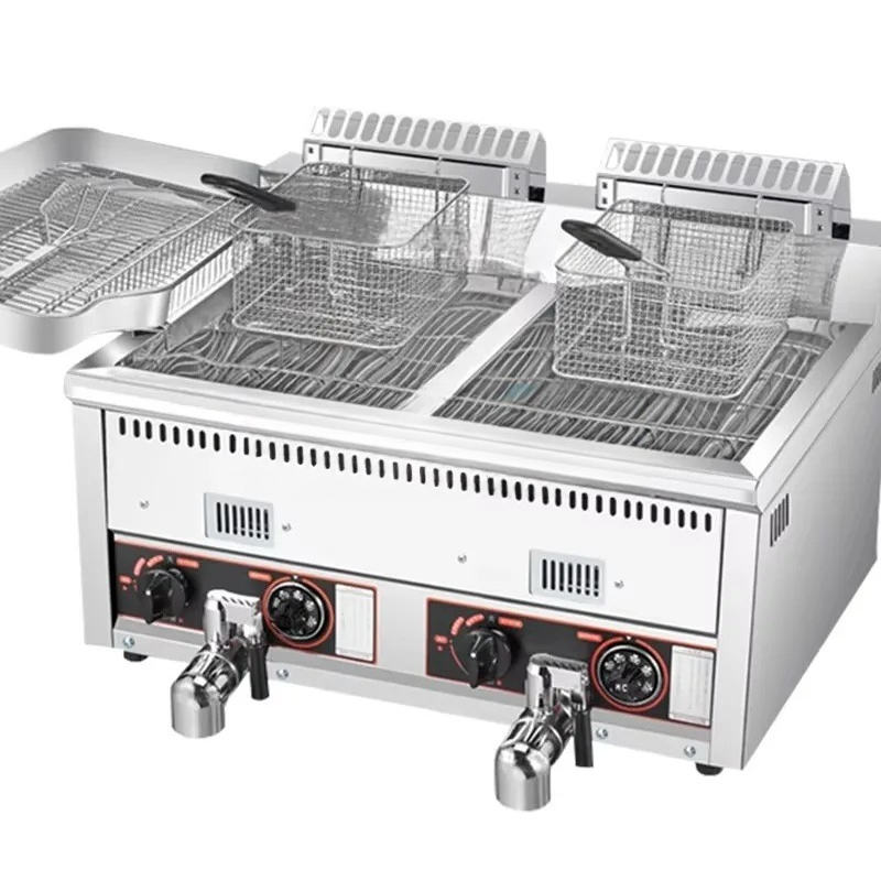 Commercial Gas Deep Fryer Propane - 12L+12L 핫세일 감자칩 치킨 튀김기 상업용