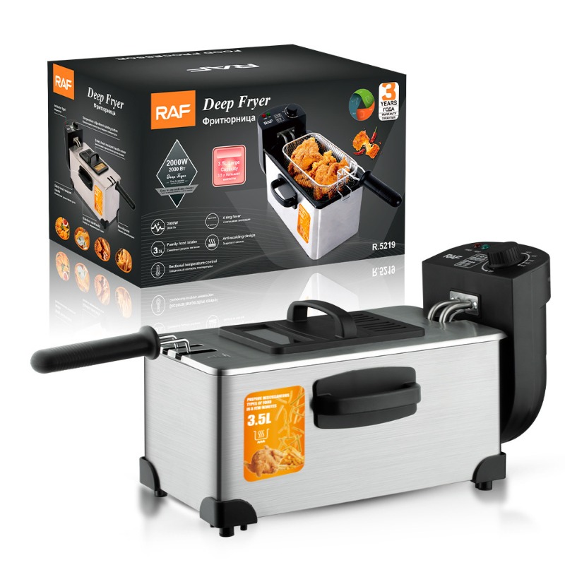Countertop Deep Fryer With Timer - EU/UK 전기 딥 프라이어 2000W 대용량
