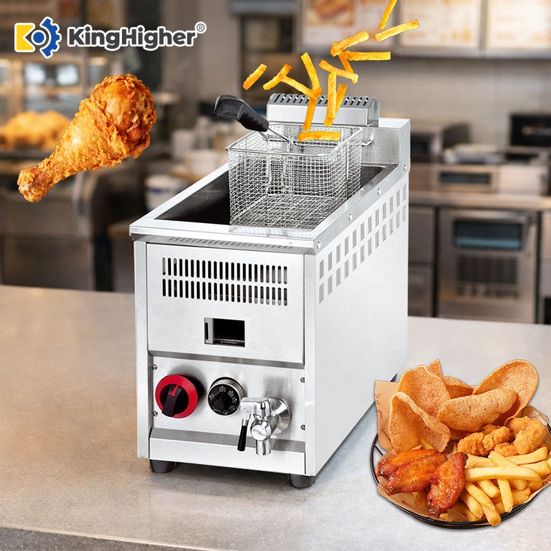 Commercial Gas Deep Fryer Propane - 16리터 용량의 상업용 가스 튀김기, 산업용