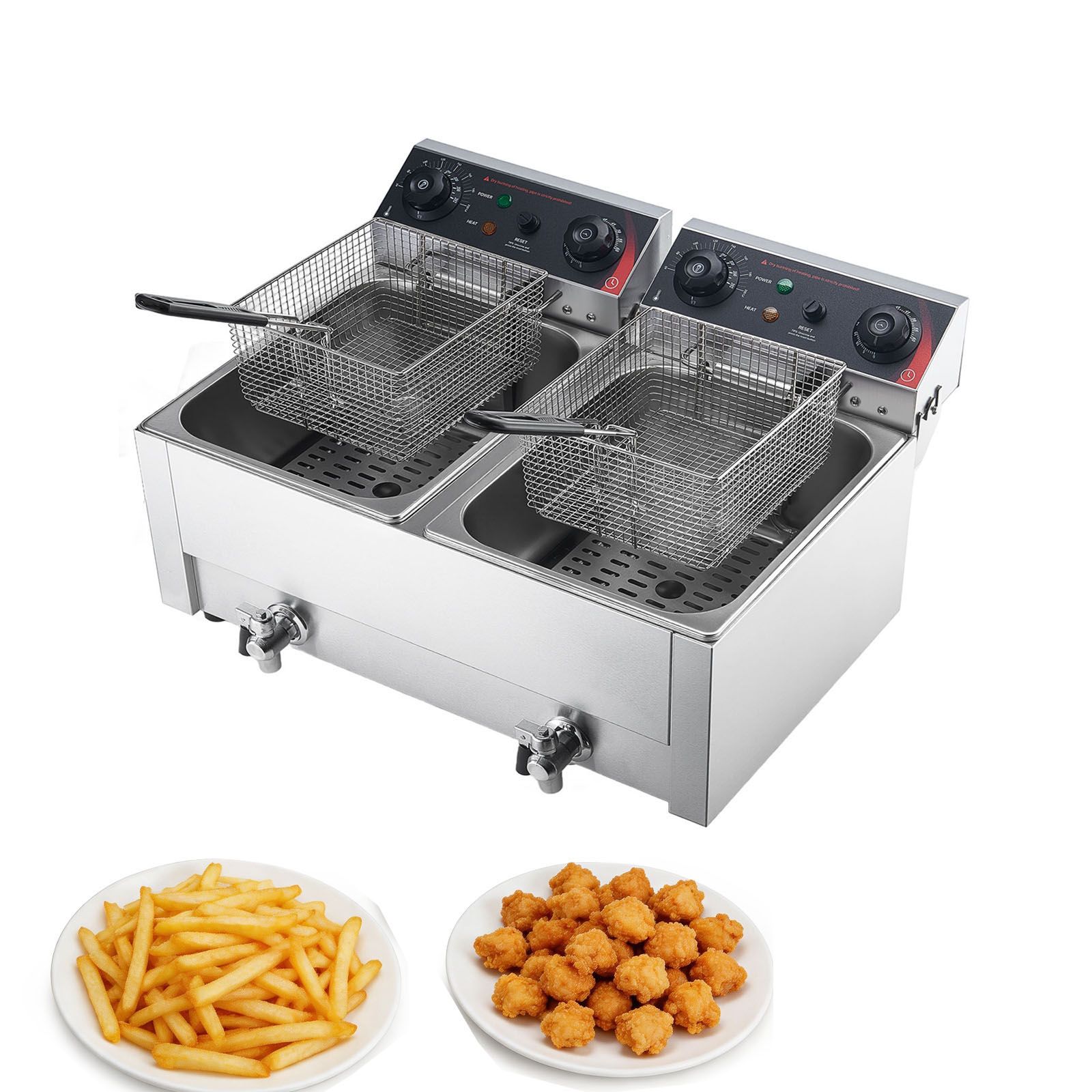 Countertop Deep Fryer With Timer - 상업용 전기 딥 프라이어 3500W, 업그레이드된