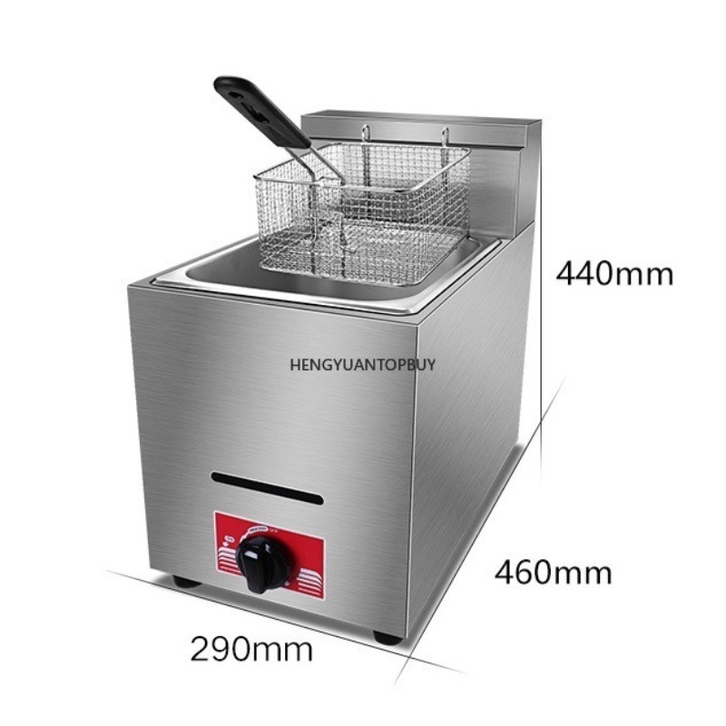 Commercial Gas Deep Fryer Propane - 상업용 LPG 가스 딥 프라이어, 8L