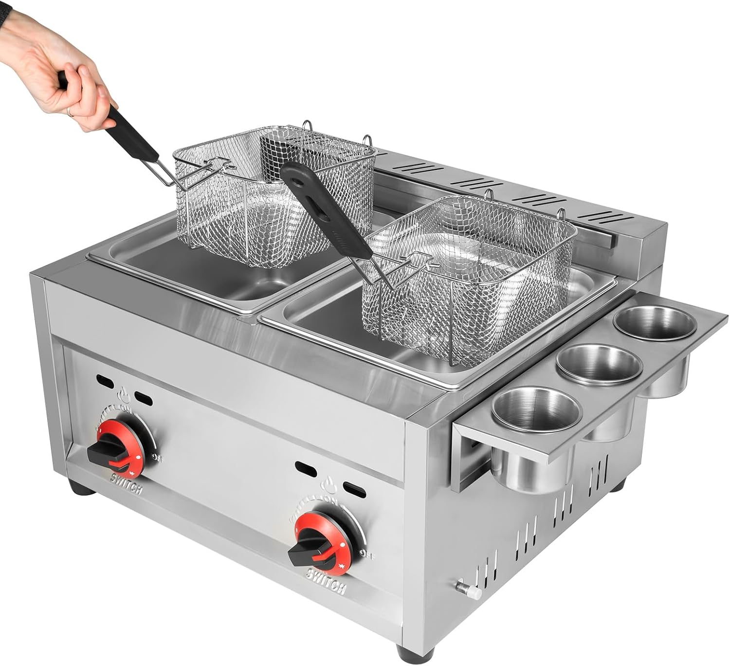 상업용 가스 딥 프라이어 12L 카운터탑 스테인리스 스 - Commercial Deep Fryer Double Tank 12L 리뷰 및 가격