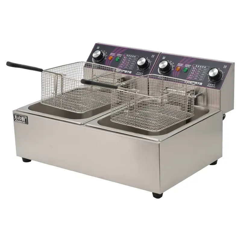 레스토랑 주방용 더블탱크 카운터탑 상업용 전기 딥프라이 - Countertop Deep Fryer With Timer 리뷰 및 가격