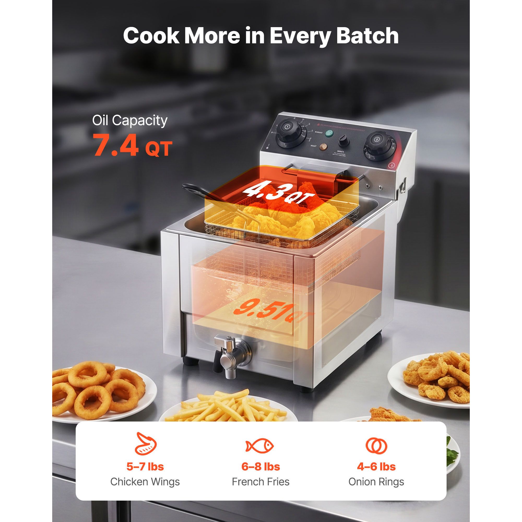 상업용 전기 딥 프라이어, 오일 여과 기능 업그레이드, - Fryer Basket Commercial Stainless 리뷰 및 가격