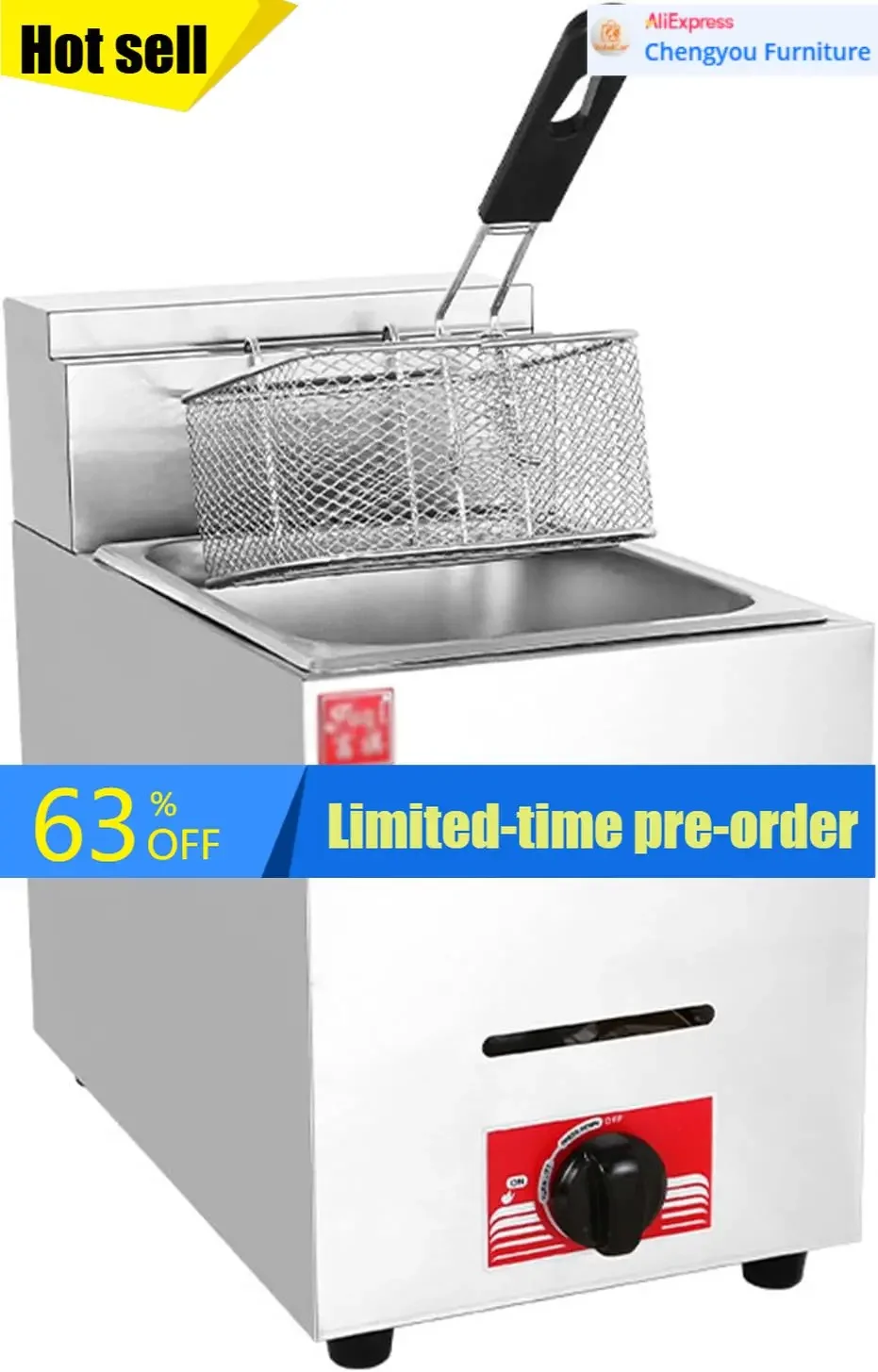 상업용 가스 프라이어 테이블탑 싱글/더블 실린더 프로판 - Commercial Gas Deep Fryer Propane 리뷰 및 가격