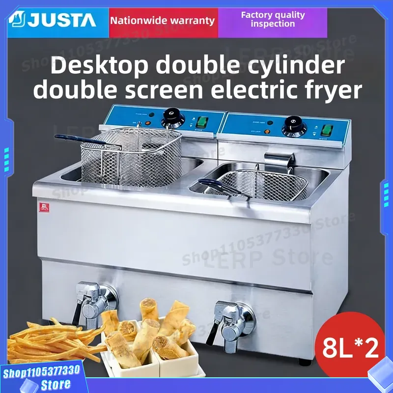 전기 딥 프라이어 12L 더블 탱크 상업용 주방 장비  - Commercial Deep Fryer Double Tank 12L 리뷰 및 가격