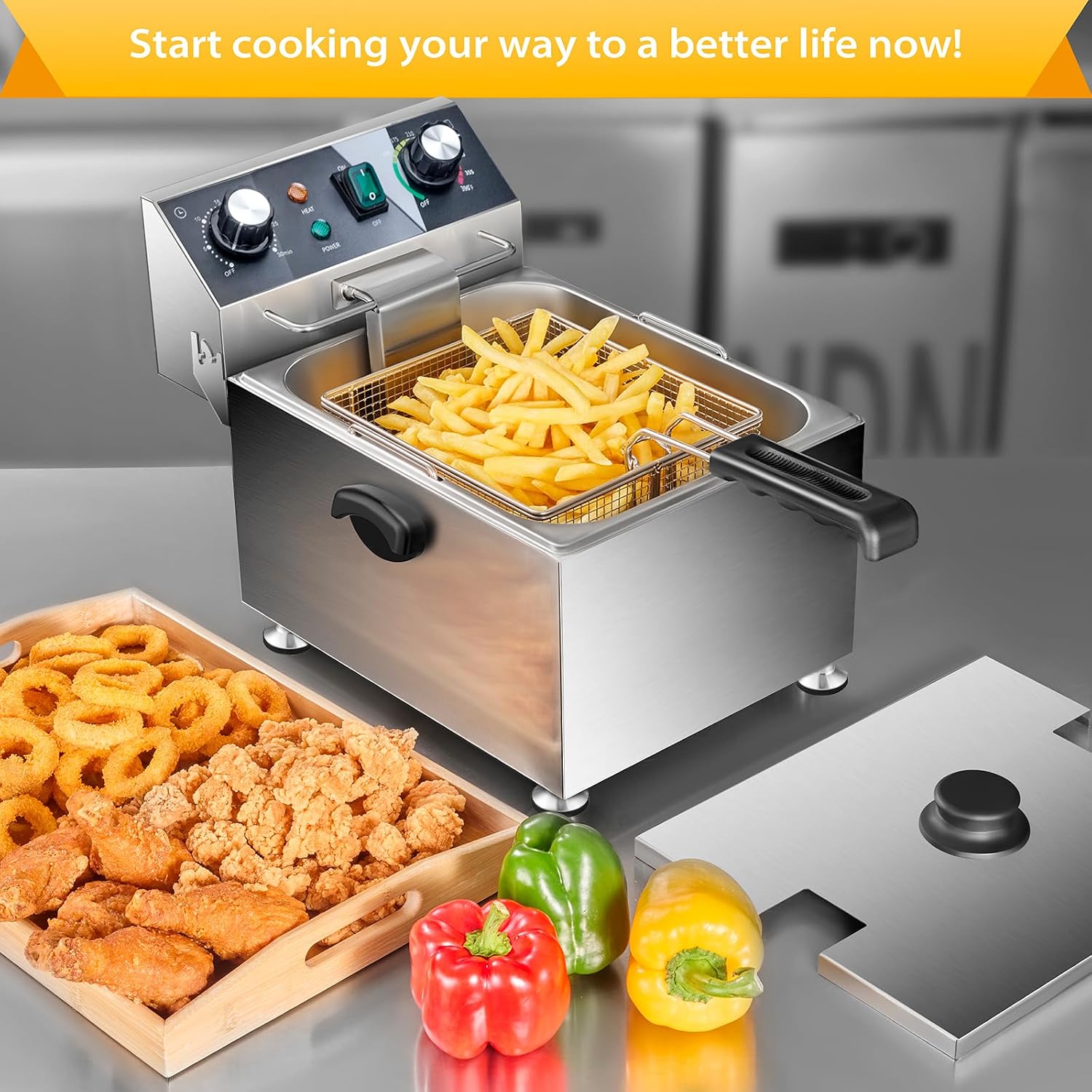 전기 딥 프라이어 - 13L 13.7QT 상업용 딥 프 - Fryer Basket Commercial Stainless 리뷰 및 가격