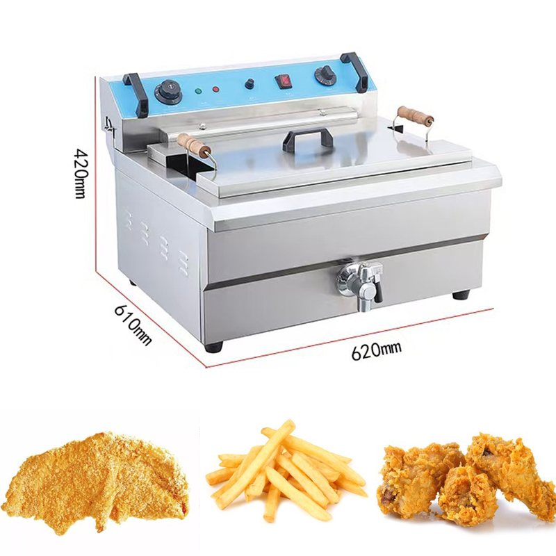 20L 단일 탱크 상업용 스테인리스 전기 카운터탑 딥  - Countertop Deep Fryer With Timer 리뷰 및 가격