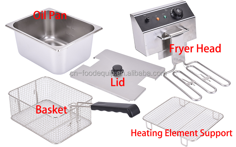 20L 단일 탱크 상업용 스테인리스 전기 카운터탑 딥  - Countertop Deep Fryer With Timer 리뷰 및 가격