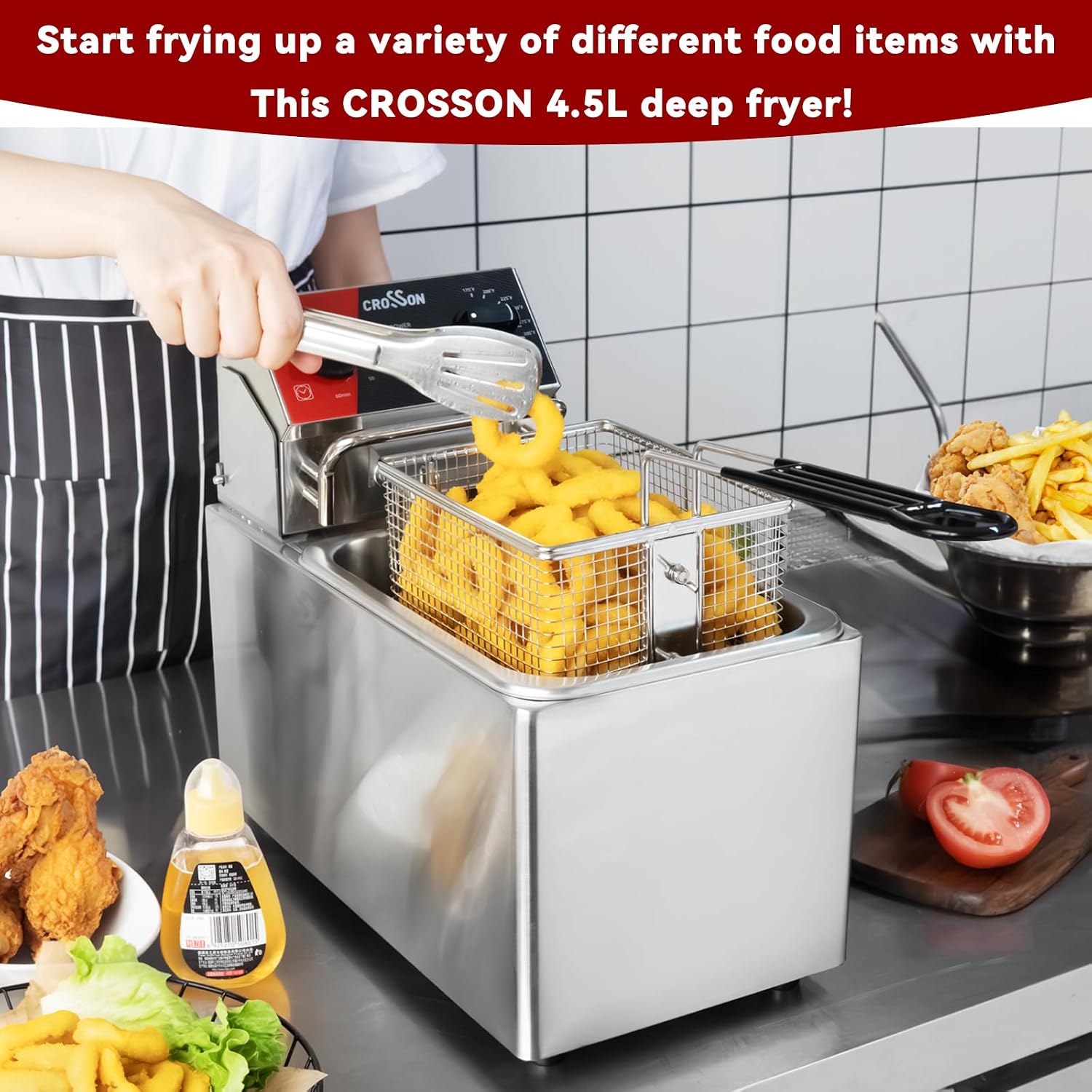 ^10Lbs 전기 카운터탑 딥 프라이어(이지 클린 회전 - Countertop Deep Fryer With Timer 리뷰 및 가격