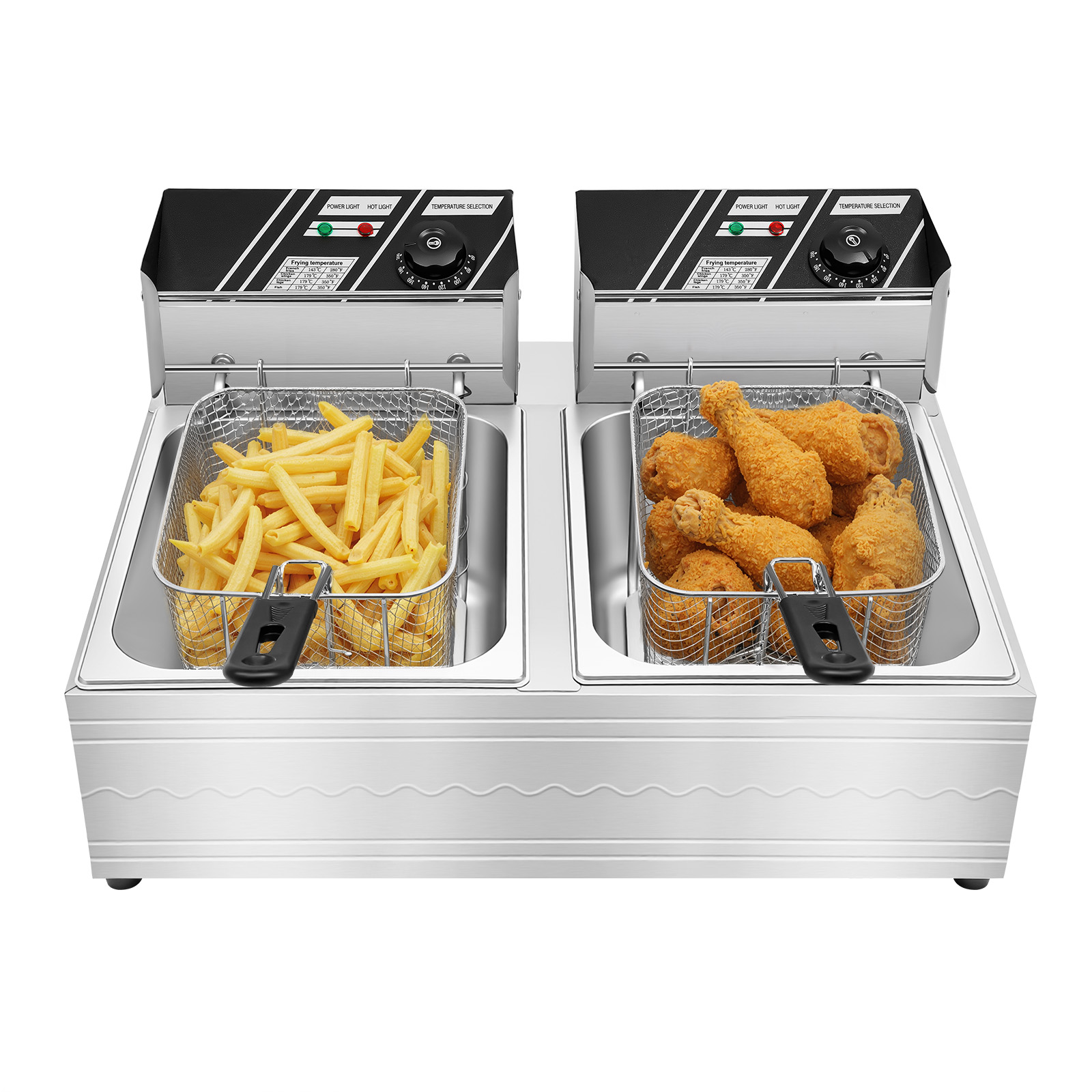 듀얼 탱크 전기식 튀김기, 상업용 스테인리스 스틸 듀얼 - Fryer Basket Commercial Stainless 리뷰 및 가격