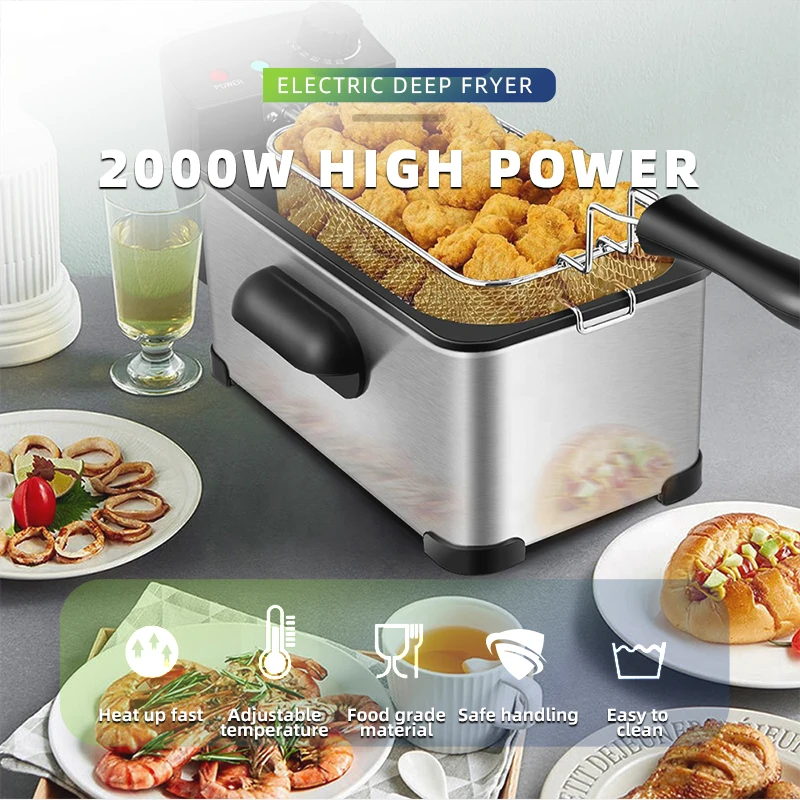 전기 휴대용 카운터 탑 칩 프라이어, 3L 타이머, 스 - Countertop Deep Fryer With Timer 리뷰 및 가격