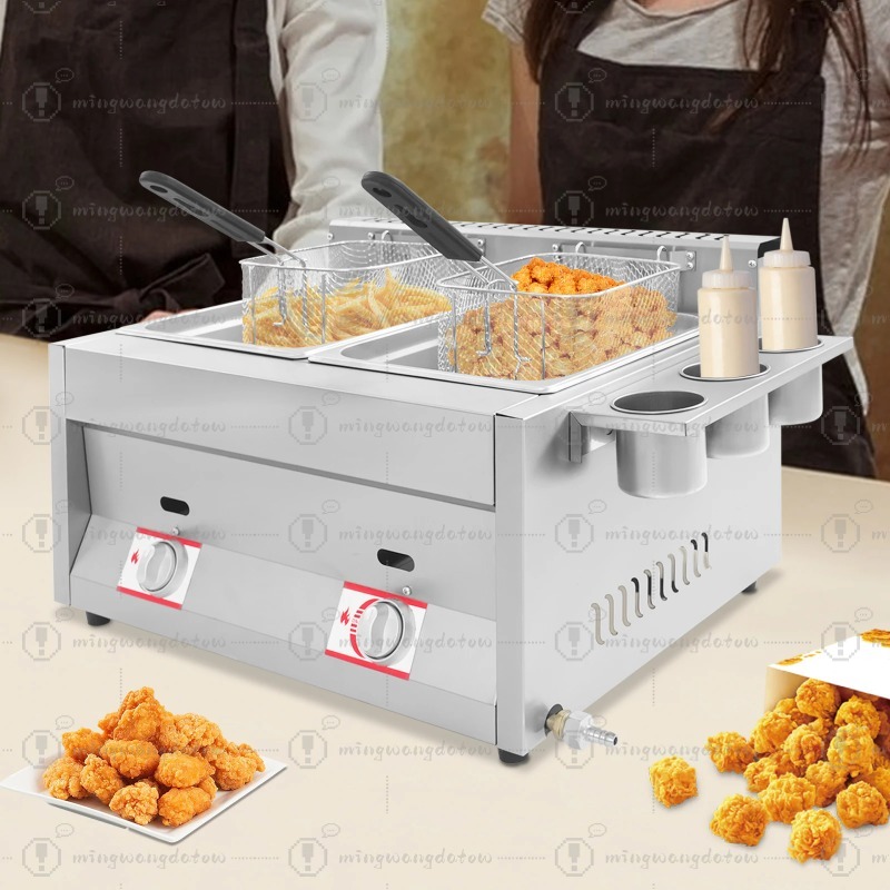 새로운 상업용 가스 딥 프라이어 12L 카운터탑 스테인 - Fryer Basket Commercial Stainless 리뷰 및 가격