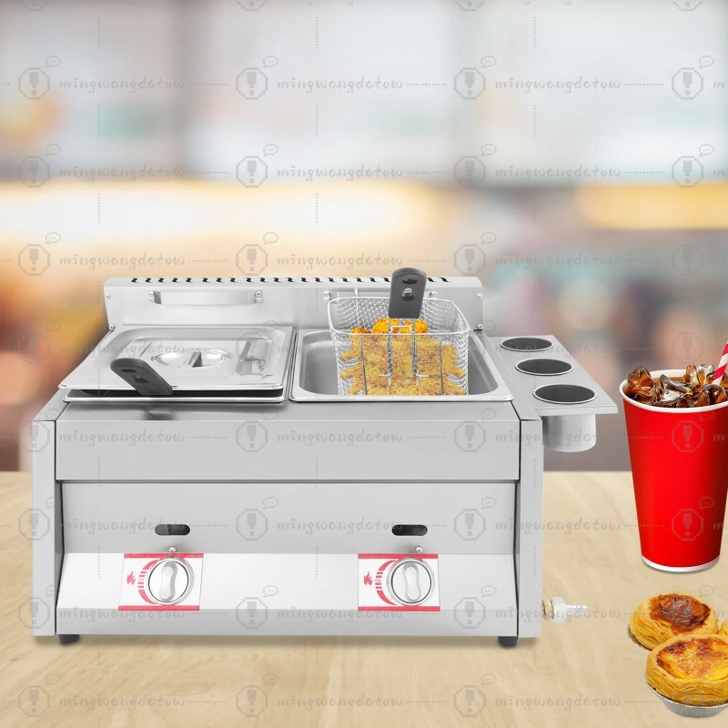 새로운 상업용 가스 딥 프라이어 12L 카운터탑 스테인 - Fryer Basket Commercial Stainless 리뷰 및 가격