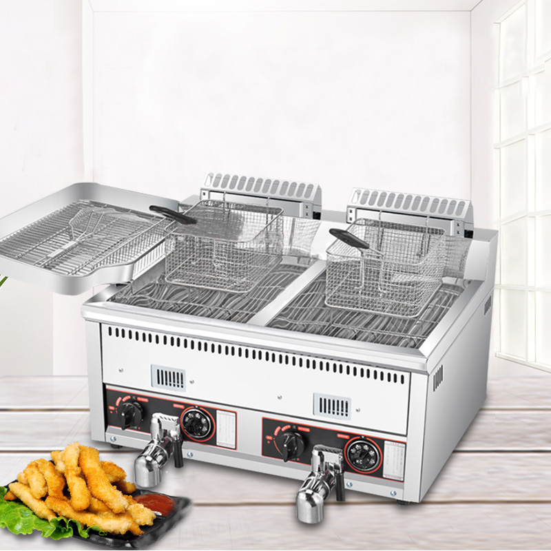 12L+12L 핫 세일 감자칩 치킨 딥 프라이어 상업용 - Commercial Gas Deep Fryer Propane 리뷰 및 가격
