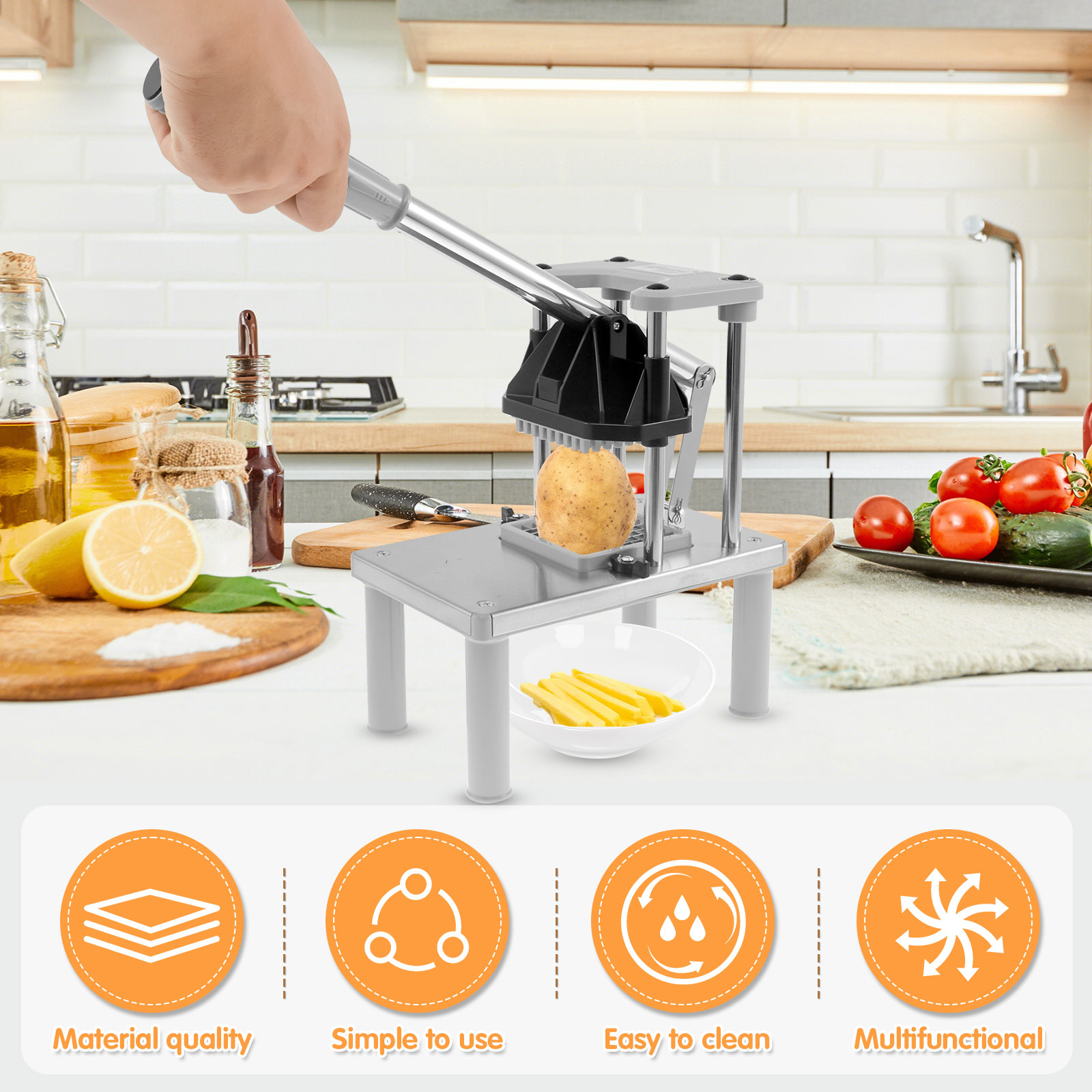 상업용 야채 과일 쵸퍼 프렌치 프라이 커터(교체 블레이 - Commercial French Fry Cutter 리뷰 및 가격