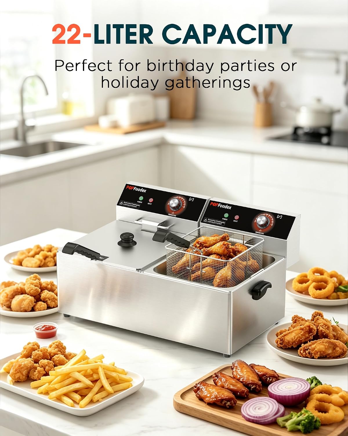 상업용 대형 튀김기 - 22L 전기 튀김기, 스테인리스 - Fryer Basket Commercial Stainless 리뷰 및 가격