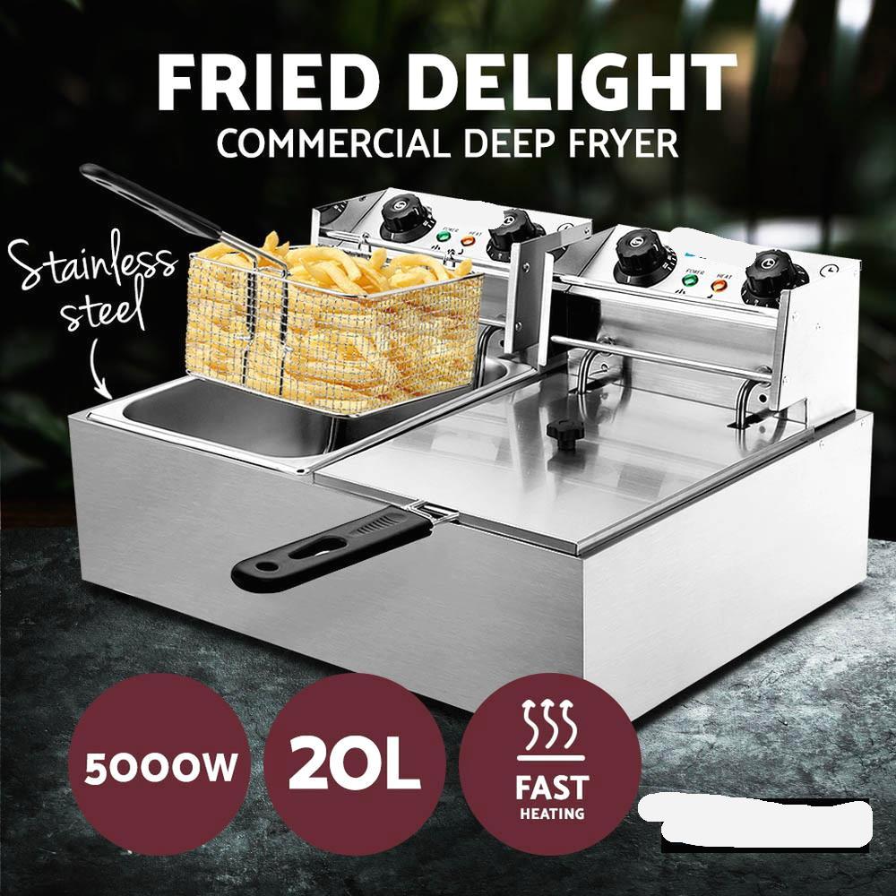 20L 전기 상업용 딥 프라이어, 더블 바스켓, 440 - Fryer Basket Commercial Stainless 리뷰 및 가격