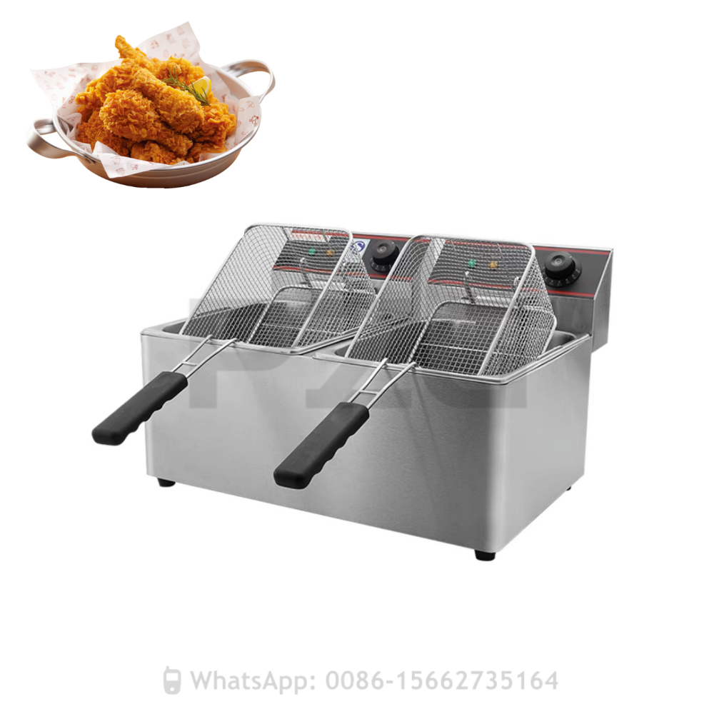 11L+11L 상업용 스테인리스 스틸 카운터탑 전기 딥 - Countertop Deep Fryer With Timer 리뷰 및 가격