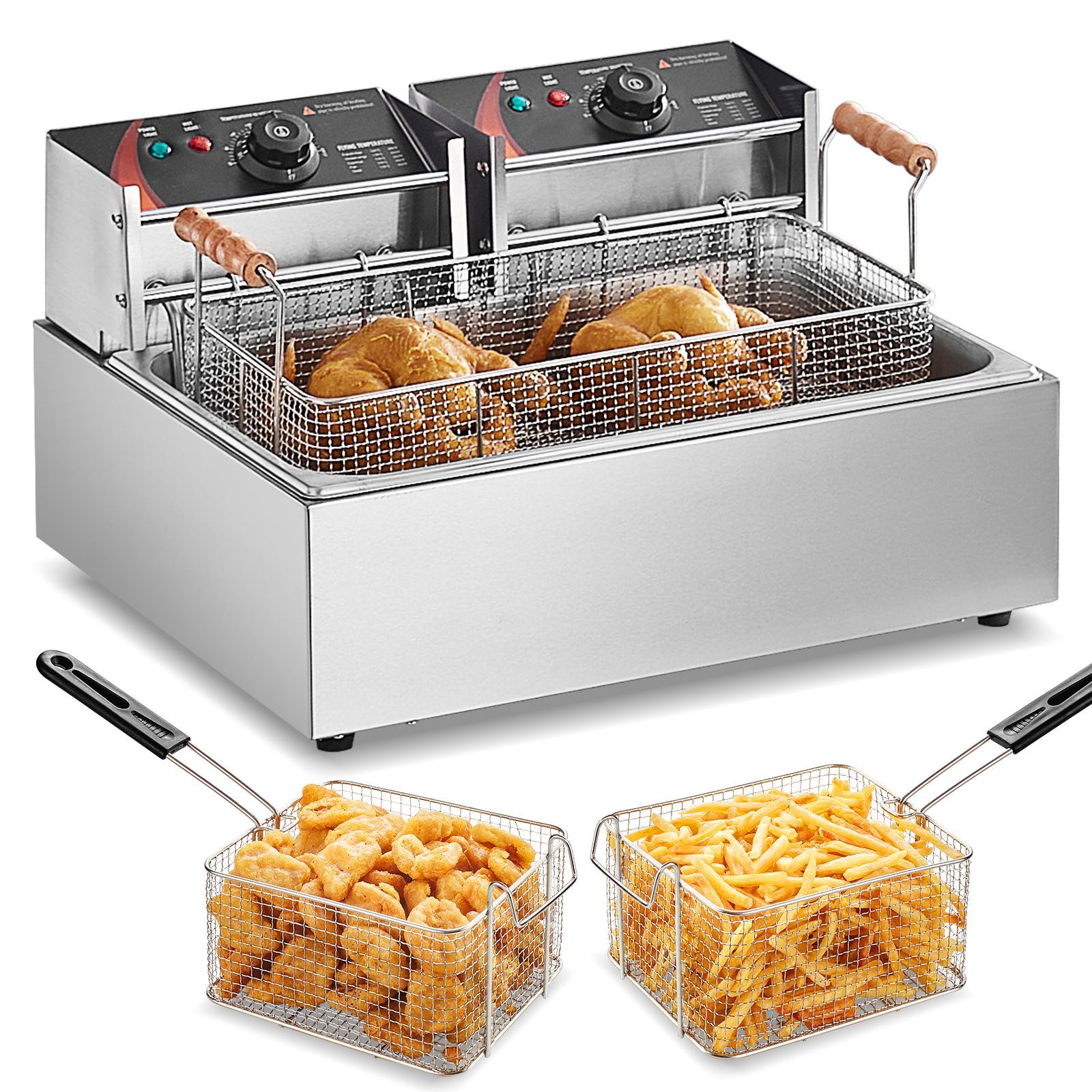 상업용 대형 튀김기, 3000W 전기 튀김기, 분리 가 - Fryer Basket Commercial Stainless 리뷰 및 가격