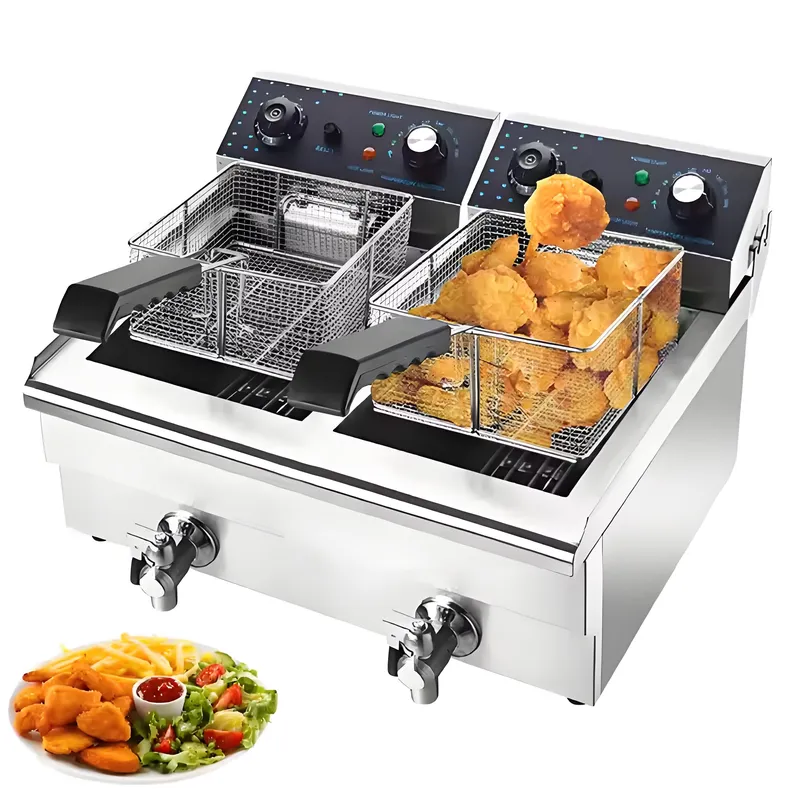 상업용 전기 딥 프라이어 20L 듀얼 탱크 스테인리스  - Electric Fryer Commercial 20L 리뷰 및 가격