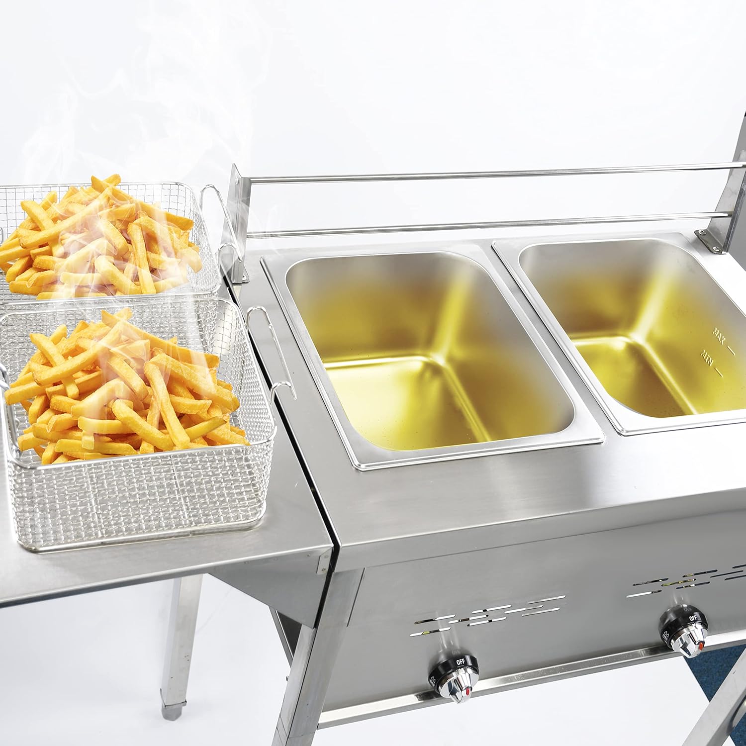 새로운 상업용 2탱크 가스 튀김기, 스테인리스 바스켓  - Fryer Basket Commercial Stainless 리뷰 및 가격