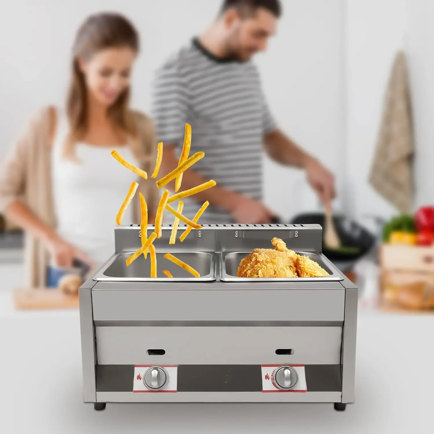 상업용 카운터탑 딥 프라이어 2구 프로판 LPG 천연가 - Commercial Gas Deep Fryer Propane 리뷰 및 가격