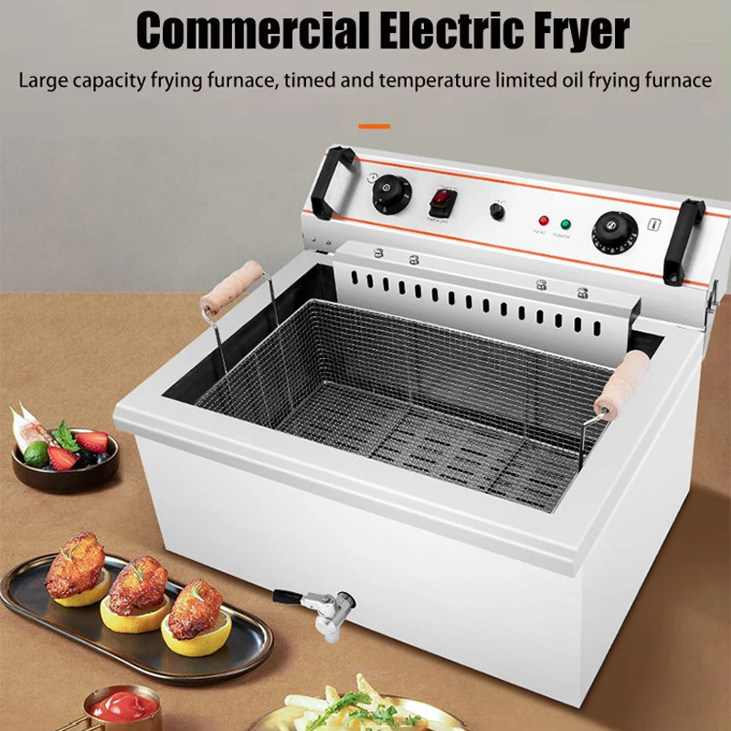 전기 딥 프라이어 단일 탱크 프라이 스테인레스 스틸 조 - Countertop Deep Fryer With Timer 리뷰 및 가격