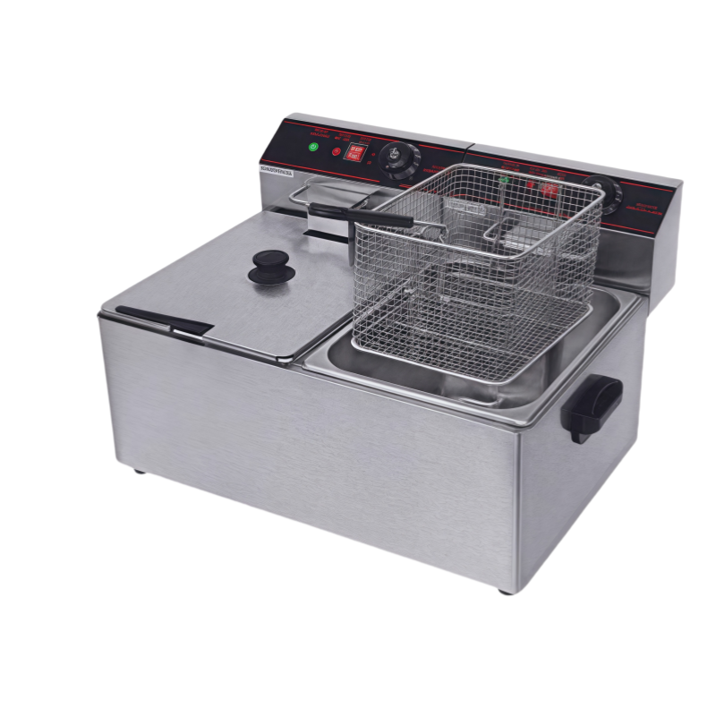 CE 인증 6L 8L 12L 16L 이중 탱크 전기 가 - Commercial Deep Fryer Double Tank 12L 리뷰 및 가격