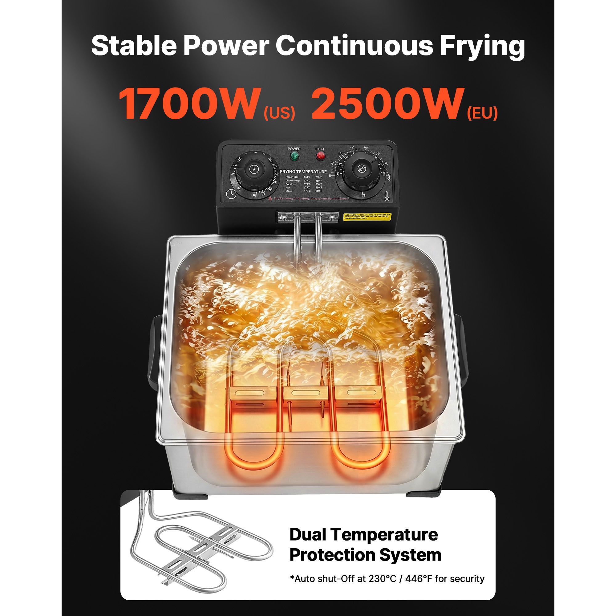 상업용 전기 딥 프라이어, 9.51쿼트, 1700W 스 - Countertop Deep Fryer With Timer 리뷰 및 가격