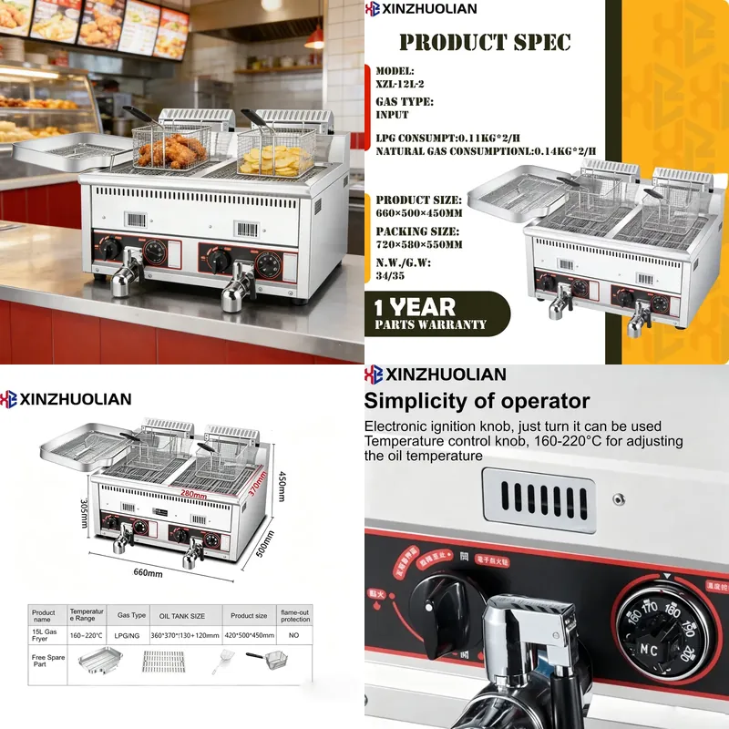 2026 고품질 12L+12L 상업용 대용량 튀김기 이 - Commercial Deep Fryer Double Tank 12L 리뷰 및 가격