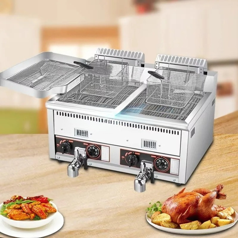 12L+12L 핫세일 감자칩 치킨 튀김기 상업용 프로판 - Commercial Gas Deep Fryer Propane 리뷰 및 가격