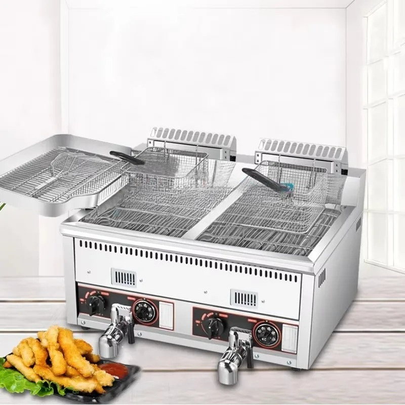 12L+12L 핫세일 감자칩 치킨 튀김기 상업용 프로판 - Commercial Gas Deep Fryer Propane 리뷰 및 가격