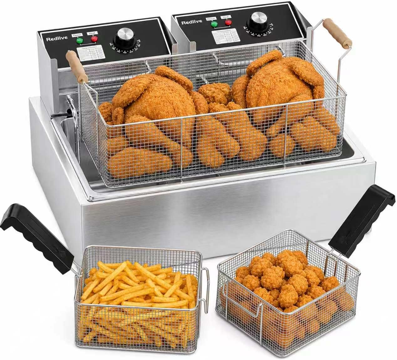 상업용 22.6L/24QT 스테인리스 스틸 전기 딥 프 - Fryer Basket Commercial Stainless 리뷰 및 가격