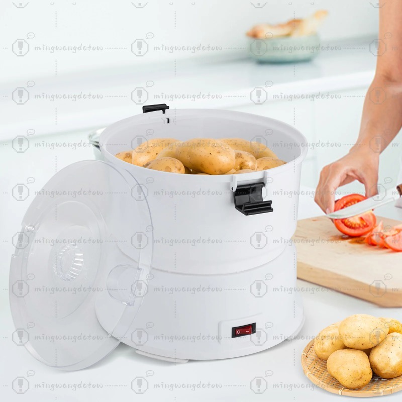흰색 AOT-P01 85W 전기 감자 껍질 벗기는 기계 - Commercial Potato Peeler Machine 리뷰 및 가격