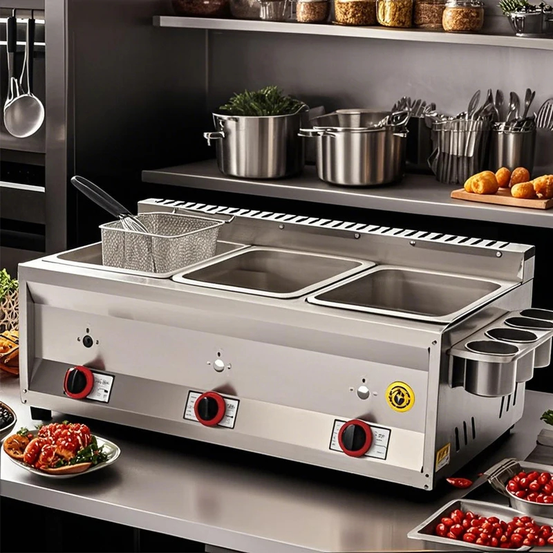 3개의 8리터 가스 치킨 윙 딥 프라이어, 상업용 프렌 - Commercial Gas Deep Fryer Propane 리뷰 및 가격