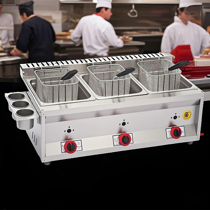 3개의 8리터 가스 치킨 윙 딥 프라이어, 상업용 프렌 - Commercial Gas Deep Fryer Propane 리뷰 및 가격