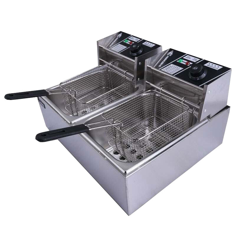 스테인리스 스틸 프렌치 프라이 기계 2탱크 2바스켓 상 - Fryer Basket Commercial Stainless 리뷰 및 가격