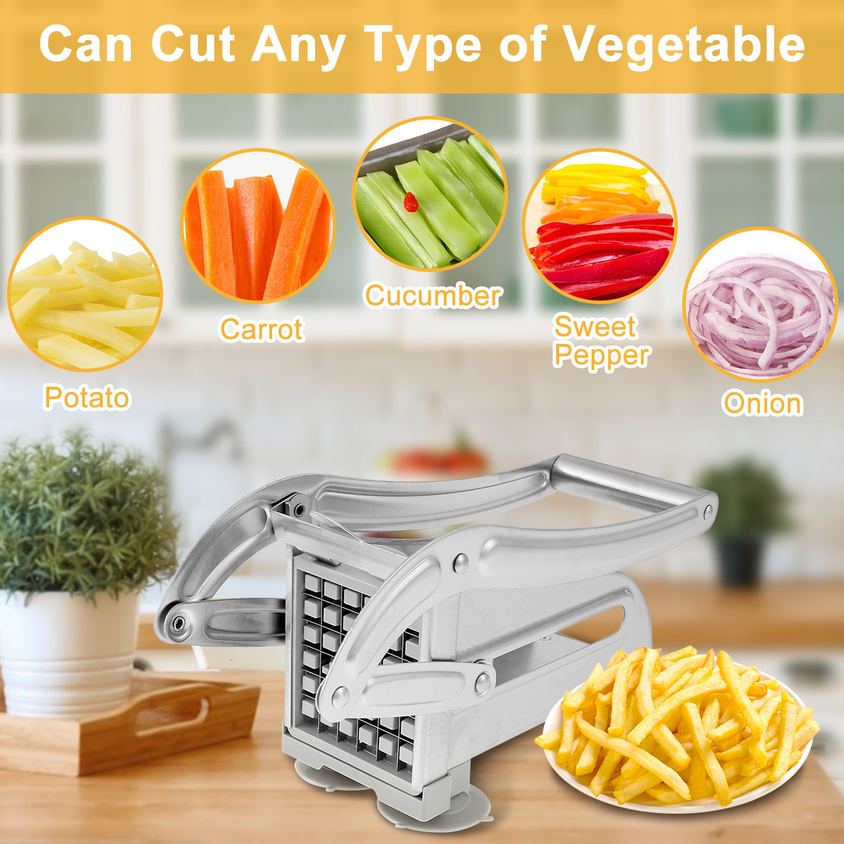 프렌치 프라이 커터 스테인레스 스틸 및 플라스틱 감자  - Commercial French Fry Cutter 리뷰 및 가격