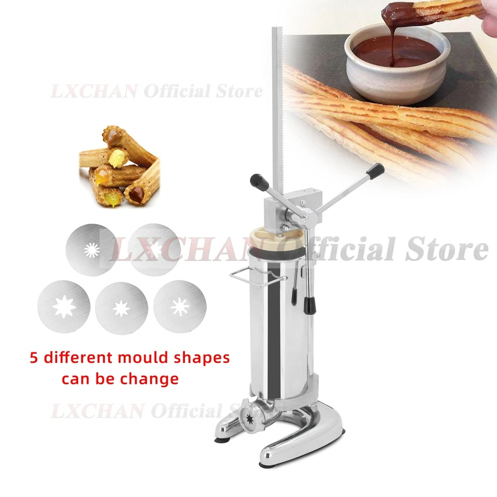 2/3L 소형 스페인 추로스 메이커, 5개 노즐 몰드  - Electric Churro Maker Machine 리뷰 및 가격