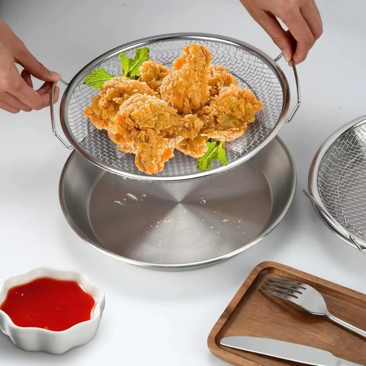 1개 에어프라이어 스테인리스 스틸 랙 오일 필터 트레이 - Fryer Oil Filtration Machine 리뷰 및 가격